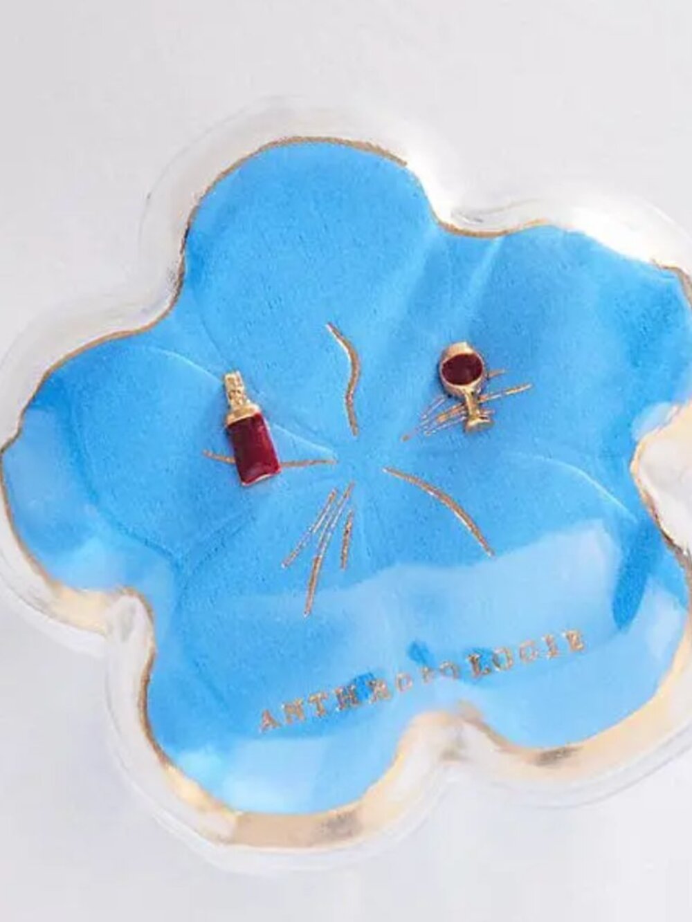 icon post earrings: floral edition - wine glass